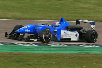 World © Octane Photographic Ltd. Cooper Tyres British Formula 3 (F3). Rockingham - Race, Sunday 4th May 2014. Dallara F308 Mercedes HWA – Camren Kaminsky – Double R Racing. Digital Ref : 0921lb1d2351