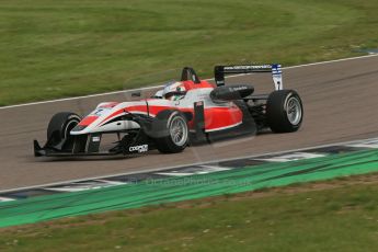 World © Octane Photographic Ltd. Cooper Tyres British Formula 3 (F3). Rockingham - Race, Sunday 4th May 2014. Dallara F312 Mercedes HWA – Matt Rao – Fortec Motorsports. Digital Ref : 0921lb1d2401
