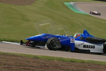 World © Octane Photographic Ltd. Cooper Tyres British Formula 3 (F3). Rockingham - Race, Sunday 4th May 2014.  Dallara F312 Mercedes HWA – Andy Chang – Double R Racing. Digital Ref : 0921lb1d2449