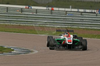 World © Octane Photographic Ltd. Cooper Tyres British Formula 3 (F3). Rockingham - Race, Sunday 4th May 2014. Dallara F312 Mercedes HWA – Sam MacLeod – Fortec Motorsports. Digital Ref : 0921lb1d2469