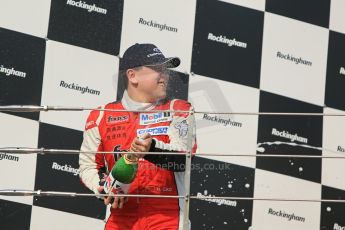 World © Octane Photographic Ltd. Cooper Tyres British Formula 3 (F3). Rockingham - Race, Sunday 4th May 2014. Dallara F312 Mercedes HWA – Hong Wei “Martin” Cao (2nd) - Fortec Motorsports. Digital Ref : 921lb1d2719