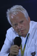 World © Octane Photographic Ltd. Thursday 3rd July 2014. FIA F1 Press Conference with Race Director Charlie Whiting. Digital Ref: 1007LB1D6778