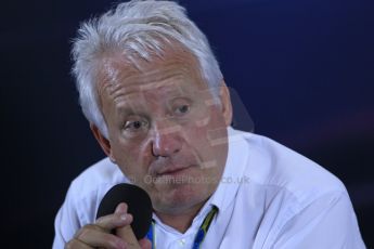 World © Octane Photographic Ltd. Thursday 3rd July 2014. FIA F1 Press Conference with Race Director Charlie Whiting. Digital Ref: 1007LB1D6793