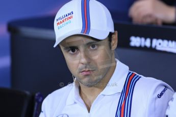 World © Octane Photographic Ltd. Thursday 3rd July 2014. FIA F1 Press Conference, Silverstone, UK. Williams Martini Racing – Felipe Massa. Digital Ref: 1006LB1D6493