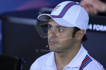 World © Octane Photographic Ltd. Thursday 3rd July 2014. FIA F1 Press Conference, Silverstone, UK. Williams Martini Racing – Felipe Massa. Digital Ref: 1006LB1D6534