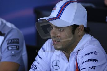 World © Octane Photographic Ltd. Thursday 3rd July 2014. FIA F1 Press Conference, Silverstone, UK. Williams Martini Racing – Felipe Massa. Digital Ref: 1006LB1D6567