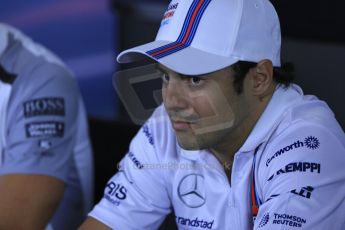 World © Octane Photographic Ltd. Thursday 3rd July 2014. FIA F1 Press Conference, Silverstone, UK. Williams Martini Racing – Felipe Massa. Digital Ref: 1006LB1D6587