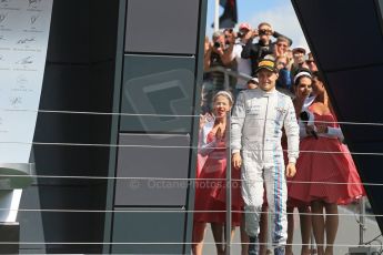 World © Octane Photographic Ltd. Saturday 5th July 2014. British GP, Silverstone, UK. - Formula 1 Podium. Williams Martini Racing FW36 – Valtteri Bottas. Digital Ref: 1027LB1D1724