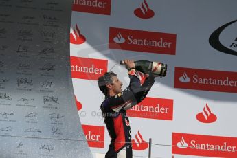 World © Octane Photographic Ltd. Saturday 5th July 2014. British GP, Silverstone, UK. - Formula 1 Podium. Infiniti Red Bull Racing RB10 – Daniel Ricciardo. Digital Ref: 1027LB1D1928