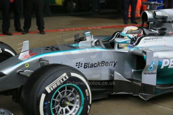 World © Octane Photographic Ltd. Saturday 5th July 2014. British GP, Silverstone, UK. - Formula 1 Qualifying Parc Ferme. Mercedes AMG Petronas F1 W05 Hybrid – Lewis Hamilton and . Digital Ref: 1018LB1D0173