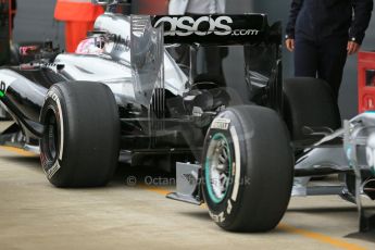 World © Octane Photographic Ltd. Saturday 5th July 2014. British GP, Silverstone, UK. - Formula 1 Qualifying Parc Ferme. McLaren Mercedes MP4/29 - Jenson Button. Digital Ref: 1018LB1D0200