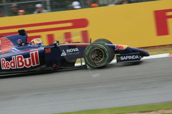 World © Octane Photographic Ltd. Saturday 5th July 2014. British GP, Silverstone, UK. - Formula 1 Qualifying. Scuderia Toro Rosso STR9 - Jean-Eric Vergne. Digital Ref: 1020LB1D9551