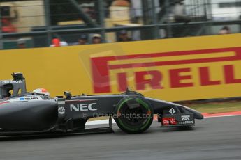 World © Octane Photographic Ltd. Saturday 5th July 2014. British GP, Silverstone, UK. - Formula 1 Qualifying. Sauber C33 – Adrian Sutil. Digital Ref: 1020LB1D9576