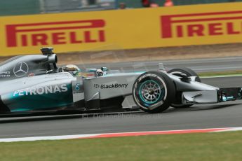 World © Octane Photographic Ltd. Saturday 5th July 2014. British GP, Silverstone, UK. - Formula 1 Qualifying. Mercedes AMG Petronas F1 W05 Hybrid – Lewis Hamilton. Digital Ref: 1020LB1D9844