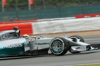 World © Octane Photographic Ltd. Saturday 5th July 2014. British GP, Silverstone, UK. - Formula 1 Qualifying. Mercedes AMG Petronas F1 W05 Hybrid – Lewis Hamilton. Digital Ref: 1020LB1D9850