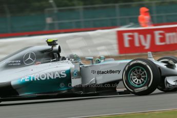 World © Octane Photographic Ltd. Saturday 5th July 2014. British GP, Silverstone, UK. - Formula 1 Qualifying. Mercedes AMG Petronas F1 W05 Hybrid - Nico Rosberg. Digital Ref: 1020LB1D9854