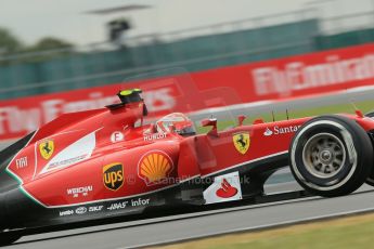 World © Octane Photographic Ltd. Saturday 5th July 2014. British GP, Silverstone, UK. - Formula 1 Qualifying. Scuderia Ferrari F14T – Kimi Raikkonen. Digital Ref: 1020LB1D9873