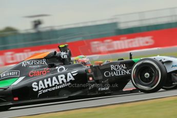 World © Octane Photographic Ltd. Saturday 5th July 2014. British GP, Silverstone, UK. - Formula 1 Qualifying. Sahara Force India VJM07 – Sergio Perez. Digital Ref: 1020LB1D9896