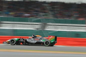 World © Octane Photographic Ltd. Saturday 5th July 2014. British GP, Silverstone, UK. - Formula 1 Qualifying. Sahara Force India VJM07 – Nico Hulkenburg. Digital Ref : 1020LB1D9921