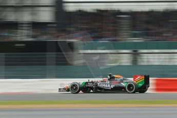 World © Octane Photographic Ltd. Saturday 5th July 2014. British GP, Silverstone, UK. - Formula 1 Qualifying. Sahara Force India VJM07 – Nico Hulkenburg. Digital Ref : 1020LB1D9925