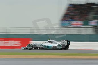 World © Octane Photographic Ltd. Saturday 5th July 2014. British GP, Silverstone, UK. - Formula 1 Qualifying. Mercedes AMG Petronas F1 W05 Hybrid - Nico Rosberg. Digital Ref: 1020LB1D9974