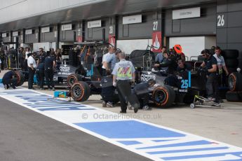 World © Octane Photographic Ltd. Friday 4th July 2014. GP2 Practice Session – Silverstone - UK. Nathanael Berthon  and Conor Daly - Venezuela GP Lazarus. Digital Ref : 1012JM1D0015