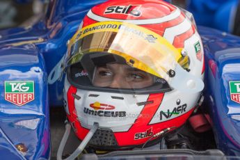 World © Octane Photographic Ltd. Friday 4th July 2014. GP2 Practice Session – Silverstone - UK. Felipe Nasr - Carlin. Digital Ref : 1012JM1D0116