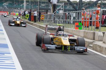 World © Octane Photographic Ltd. Friday 4th July 2014. GP2 Practice Session – Silverstone - UK. Stephane Richelmi and Jolyon Palmer– DAMS. Digital Ref : 1012JM1D1075