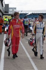 World © Octane Photographic Ltd. Friday 4th July 2014. GP2 Qualifying Session –British GP - Silverstone - UK. Stefano Coletti - Racing Engineering and Stephane Richelmi – DAMS. Digital Ref : 1014JM1D1114