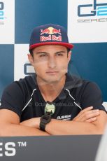 World © Octane Photographic Ltd. Friday 4th July 2014. GP2 Qualifying Press Conference – British GP - Silverstone - UK. Mitch Evans - RT Russian Time (3rd). Digital Ref : 1014JM1D1161