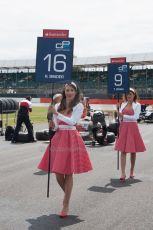 World © Octane Photographic Ltd. Saturday 5th July 2014. GP2 Race 1 – British GP - Silverstone - UK. The grid girls depart the grid before the start. Digital Ref : 1022JM1D1361