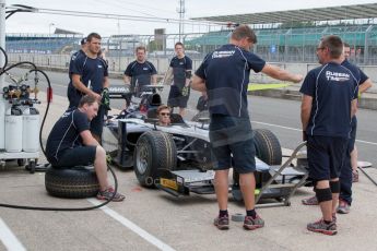 World © Octane Photographic Ltd.  Thursday 3rd July 2014. GP2 Paddock – Silverstone - UK. RT Russian Time pitstop practice. Digital Ref :