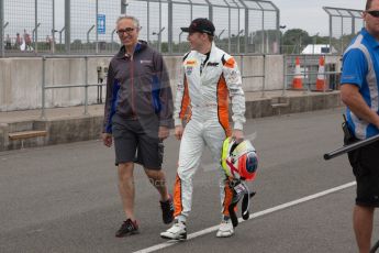 World © Octane Photographic Ltd. Friday Thursday 3rd July 2014. GP2 Paddock – Silverstone - UK. Jon Lancaster - Hilmer Motorsport. Digital Ref: