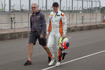 World © Octane Photographic Ltd. Friday Thursday 3rd July 2014. GP2 Paddock – Silverstone - UK. Jon Lancaster - Hilmer Motorsport. Digital Ref: