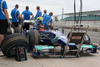 World © Octane Photographic Ltd. Friday Thursday 3rd July 2014. GP2 Paddock – Silverstone - UK. Carlin pitstop practice. Digital Ref :