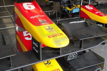 World © Octane Photographic Ltd. Friday Thursday 3rd July 2014. GP2 Paddock – Silverstone - UK. Racing Engineering - front wings. Digital Ref :