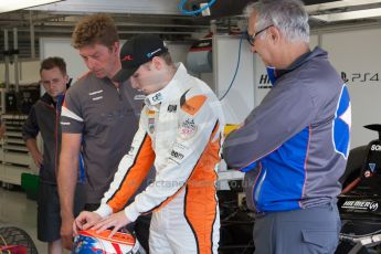 World © Octane Photographic Ltd. Friday Thursday 3rd July 2014. GP2 Paddock – Silverstone - UK. Jon Lancaster - Hilmer Motorsport. Digital Ref: