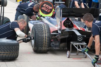 World © Octane Photographic Ltd.  Thursday 3rd July 2014. GP2 Paddock – Silverstone - UK. RT Russian Time pitstop practice. Digital Ref :