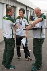 World © Octane Photographic Ltd. Friday Thursday 3rd July 2014. GP2 Paddock – Silverstone - UK. Rio Haryanto - EQ8 Caterham Racing. Digital Ref :