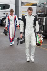 World © Octane Photographic Ltd. Saturday 5th July 2014. GP3 Qualifying Session, British GP, Silverstone - UK. Nelson Mason - Hilmer Motorsport and Matheo Tuscher - Jenzer Motorsport. Digital Ref : 1016JM1D1219