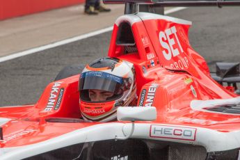 World © Octane Photographic Ltd. Saturday 5th July 2014. GP3 Race 1 Session, British GP, Silverstone - UK. Patrick Kujala - Marussia Manor Racing. Digital Ref : 1021JM1D1540