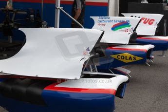 World © Octane Photographic Ltd. Thursday 3rd July 2014. GP3 paddock, Silverstone - UK. Jenzer Motorsport airbox covers. Digital Ref :  1008JM1D0961