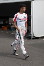 World © Octane Photographic Ltd. Thursday 3rd July 2014. GP3 paddock, Silverstone - UK. Jann Mardenborough - Arden International. Digital Ref : 1008JM1D0993