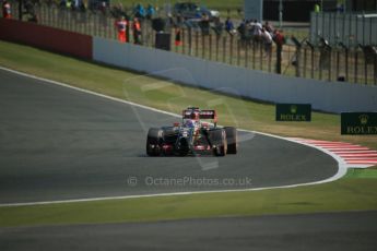World © Octane Photographic Ltd. Friday 4th July 2014. British GP - Silverstone, UK. - Formula 1 Practice 1. Lotus F1 Team E22 - Romain Grosjean. Digital Ref: 1011LB1D6840