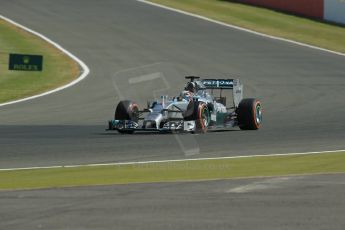 World © Octane Photographic Ltd. Friday 4th July 2014. British GP - Silverstone, UK. - Formula 1 Practice 1. Mercedes AMG Petronas F1 W05 Hybrid – Lewis Hamilton. Digital Ref: 1011LB1D6972