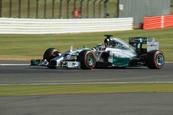 World © Octane Photographic Ltd. Friday 4th July 2014. British GP - Silverstone, UK. - Formula 1 Practice 1. Mercedes AMG Petronas F1 W05 Hybrid – Lewis Hamilton. Digital Ref: 1011LB1D6979