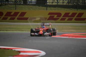 World © Octane Photographic Ltd. Friday 4th July 2014. British GP - Silverstone, UK. - Formula 1 Practice 1. Scuderia Ferrari F14T - Fernando Alonso. Digital Ref: 1011LB1D7009
