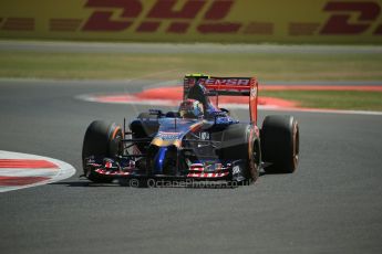 World © Octane Photographic Ltd. Friday 4th July 2014. British GP - Silverstone, UK. - Formula 1 Practice 1. Scuderia Toro Rosso STR 9 – Daniil Kvyat. Digital Ref: 1011LB1D7023