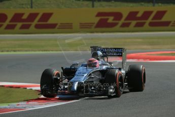 World © Octane Photographic Ltd. Friday 4th July 2014. British GP - Silverstone, UK. - Formula 1 Practice 1. McLaren Mercedes MP4/29 - Jenson Button. Digital Ref: 1011LB1D7036