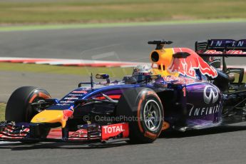 World © Octane Photographic Ltd. Friday 4th July 2014. British GP - Silverstone, UK. Formula 1 Practice 1. Infiniti Red Bull Racing RB10 - Sebastian Vettel. Digital Ref: 1011LB1D7244